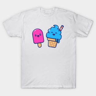 Cute Ice Cream Couple T-Shirt